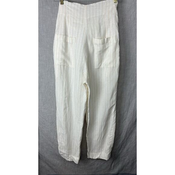 STUDIO NICHOLSON Bora Trousers Pleated Linen Blend Pant Belt Size 2 - Picture 7 of 12